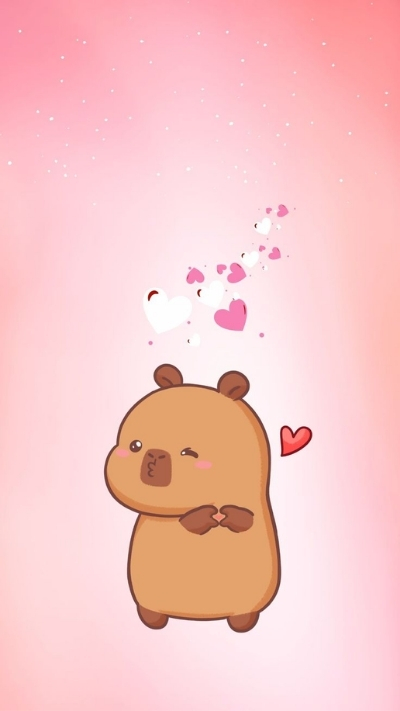 ảnh vẽ capybara vô tri đáng yêu