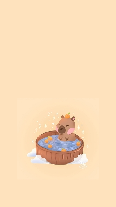 ảnh vẽ capybara vô tri mắt tỉnh bơ