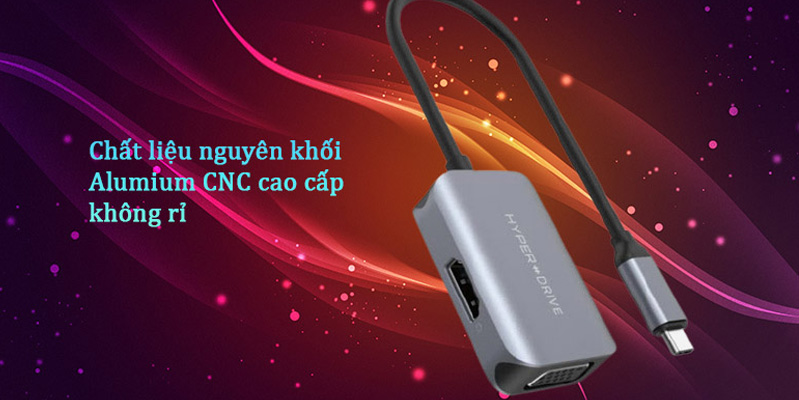 hub chuyen da nang hyperdrive bar 2 in 1 usb-c 2 gia hub hyperdrive bar 2 in 1 usb-c hdmi/vga