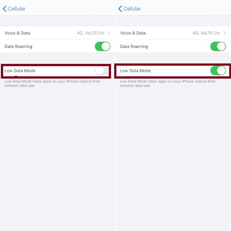 Mức tiêu thụ dữ liệu di động không mong muốn iOS 14