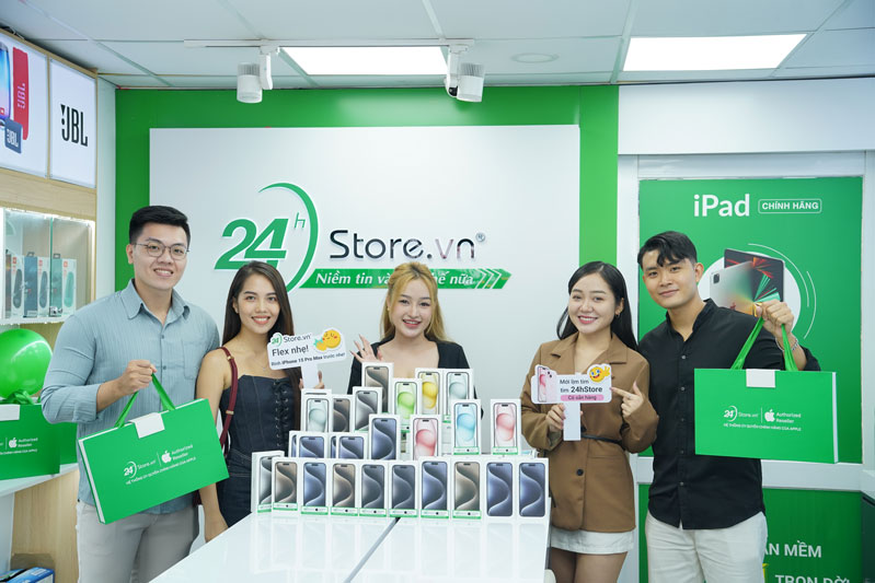 mua điện thoại iPhone 15 Pro 128GB chính hãng VN/A giá rẻ tại 24hStore