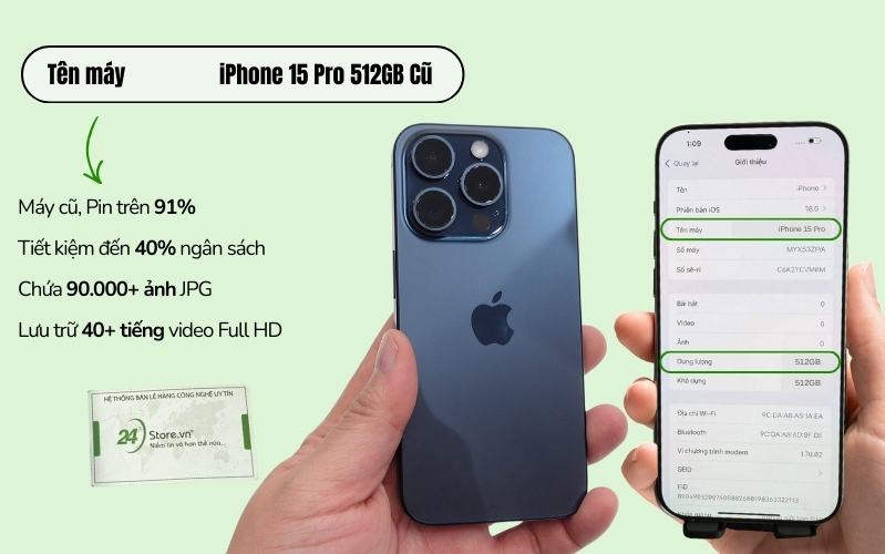 iphone 15 pro 512gb cũ đẹp