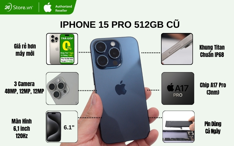 iphone 15 pro 512gb cũ