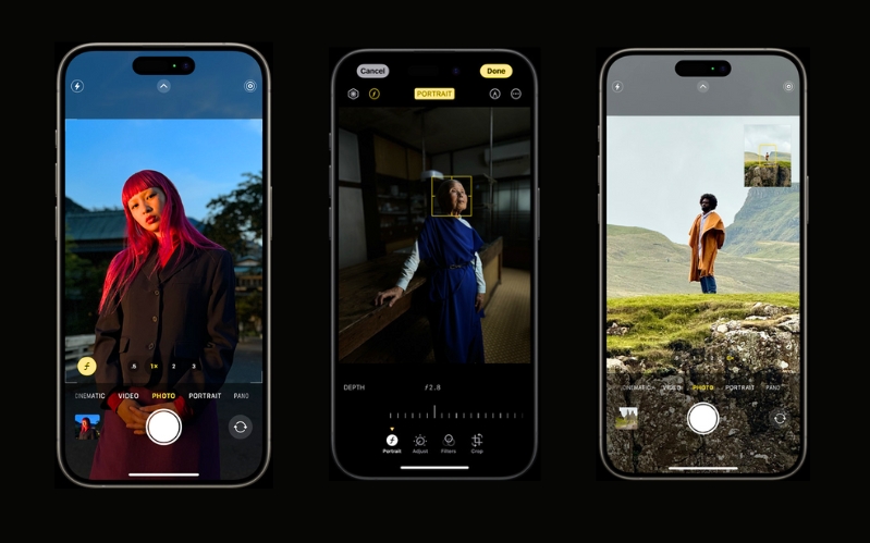 điện thoại iPhone 15 Pro Max 256 GB chính hãng VN/A về camera