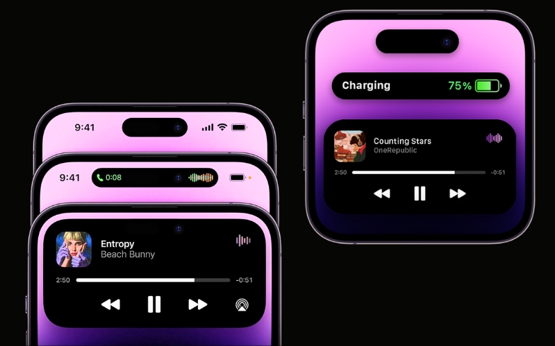 iPhone 15 Pro Max 256GB chính hãng VN/A về Notch dạng Dynamic Island