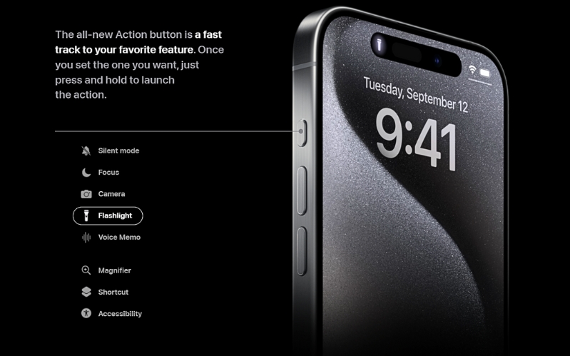 iPhone 15 Pro Max 256GB chính hãng VN/A về nút action button