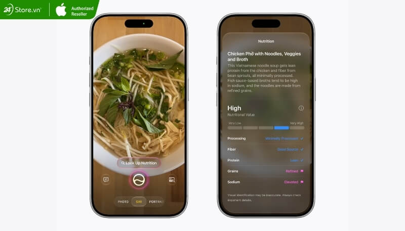 Visual Intelligence được đưa vào Camera ở dạng Siri Mode