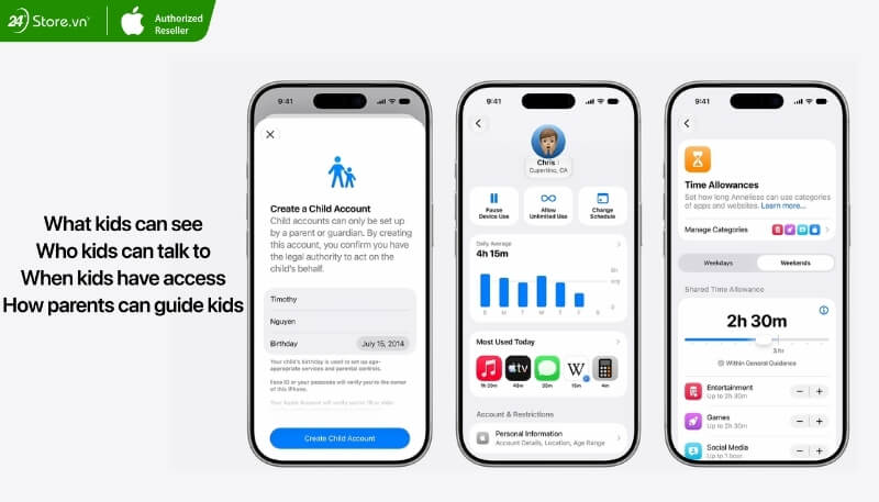 iOS 27 tăng cường tính năng an toàn cho trẻ em
