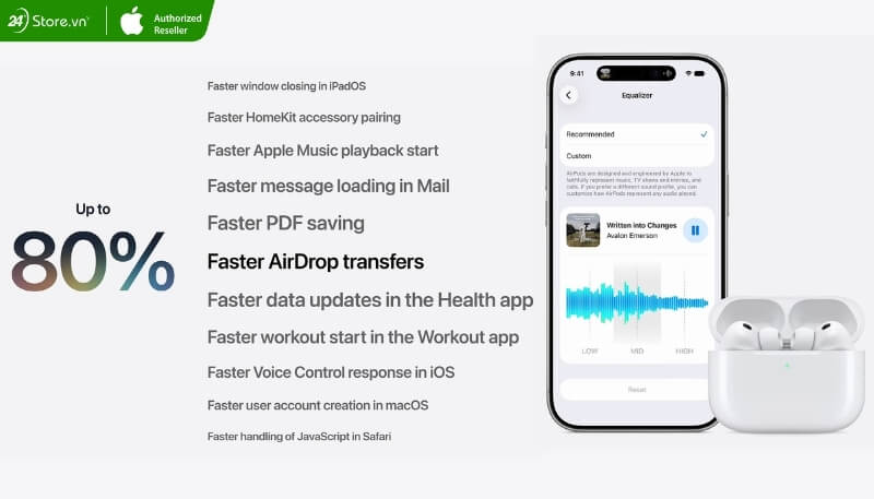 iOS 27 tăng tốc độ kết nối AirDrop và AirPods