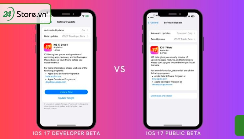 Phân biệt iOS chính thức và iOS beta