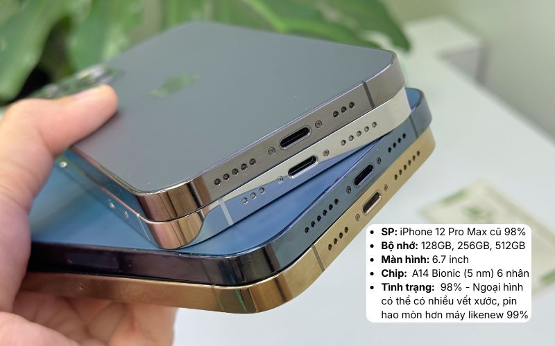 iphone 12 pro max cũ 98%