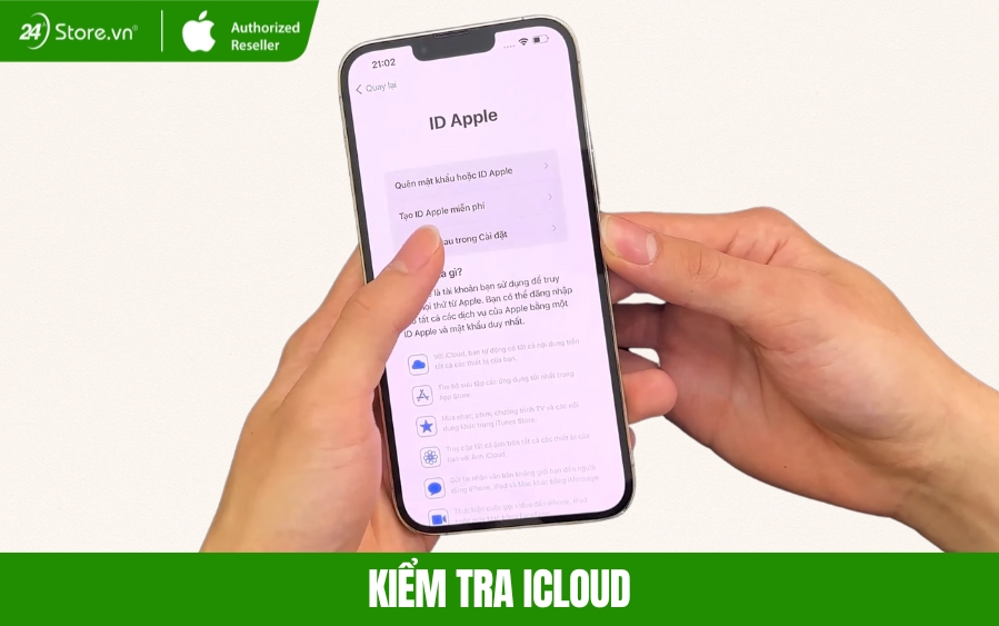 kiểm tra icloud iphone 13 pro max 128gb cũ