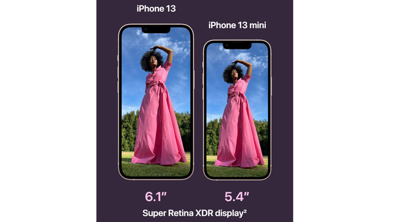 So sánh iP 13 và 13 Mini về hiển thị và thiết kế