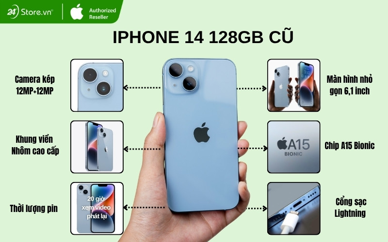 đánh giá iphone 14 128gb cũ