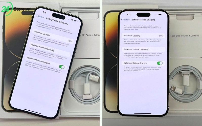 Kiểm tra dung lượng pin của iPhone 14 Pro cũ
