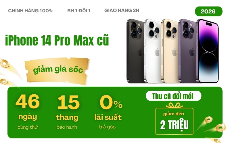 chính sách mua iphone 14 pro max cũ tại 24hstore