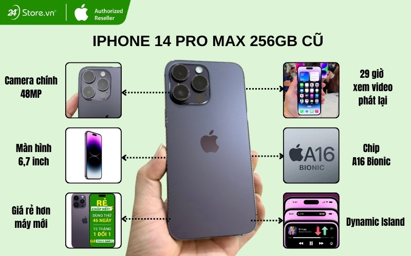 iphone 14 pro max 256gb cũ đã qua sử dụng giá rẻ