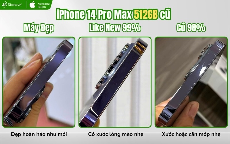 iphone 14 pro max 512gb cũ đẹp, likew new 99%, 98%