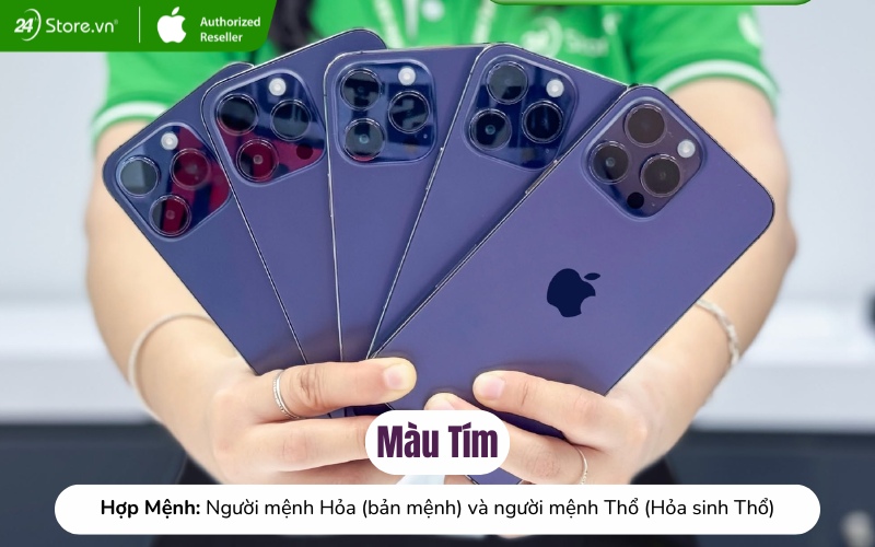 iphone 14 pro max màu tím hợp người tuổi gì