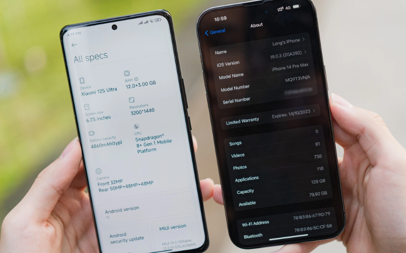 iPhone 14 Pro Max vs. Xiaomi 12S Ultra về hiệu năng 