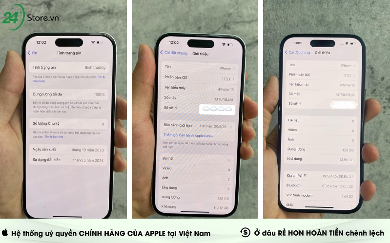 cách kiểm tra iphone 15 256gb cũ