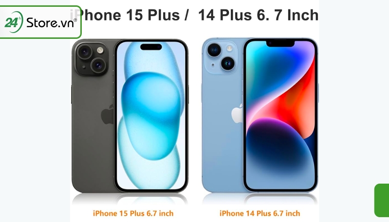So sánh kích thước màn hình iPhone 15 Plus với iPhone 14 Plus
