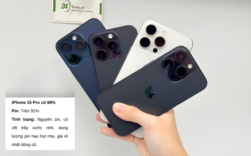 iphone 15 pro cũ 98%
