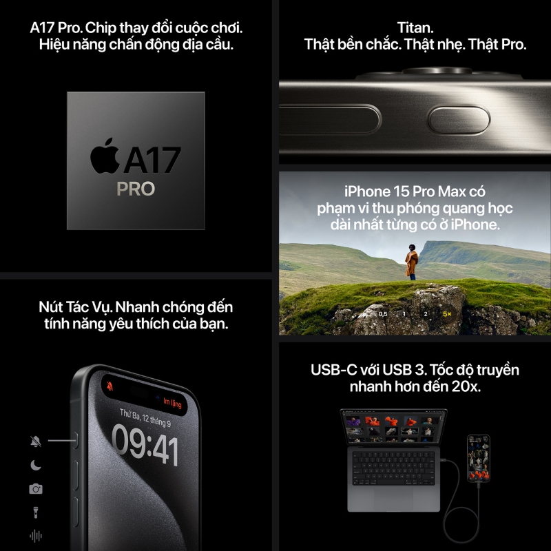 cấu hình iphone 15 pro max 512gb cũ