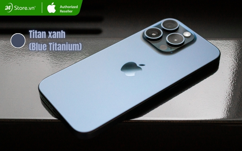 iphone 15 pro max màu titan xanh