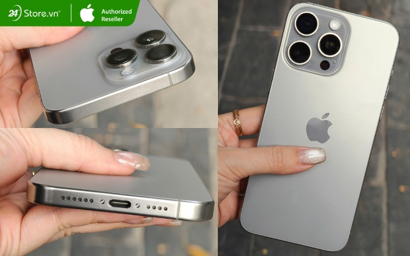 màu titan trên iphone 15 pro max
