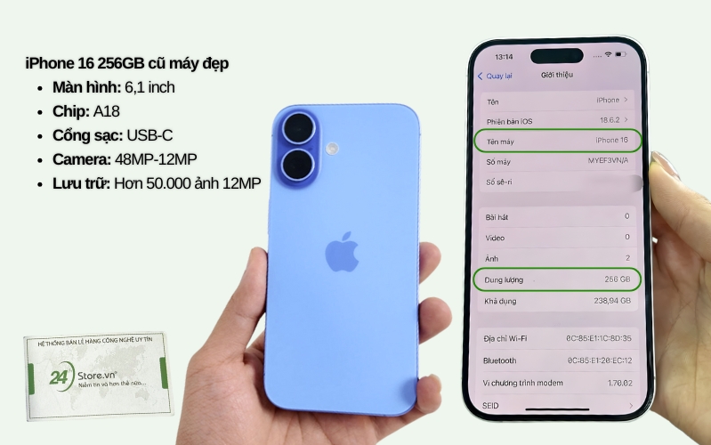 iphone 16 256gb cũ giá rẻ