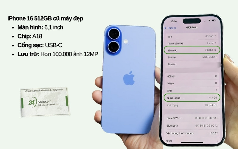iPhone 16 512GB cũ