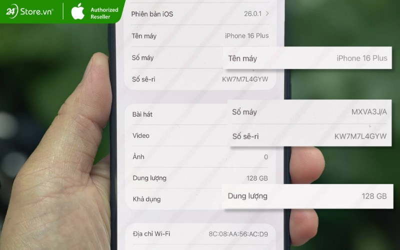 iphone 16 plus cũ 128gb