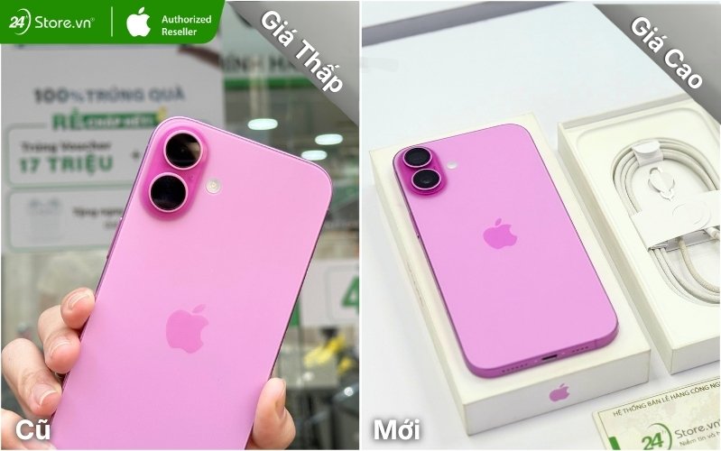 so sánh iphone 16 plus cũ với mới