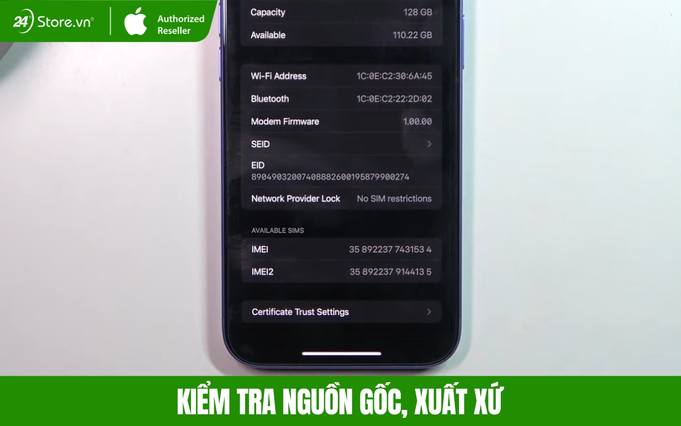 kiểm tra iphone 16 plus cũ chính hãng