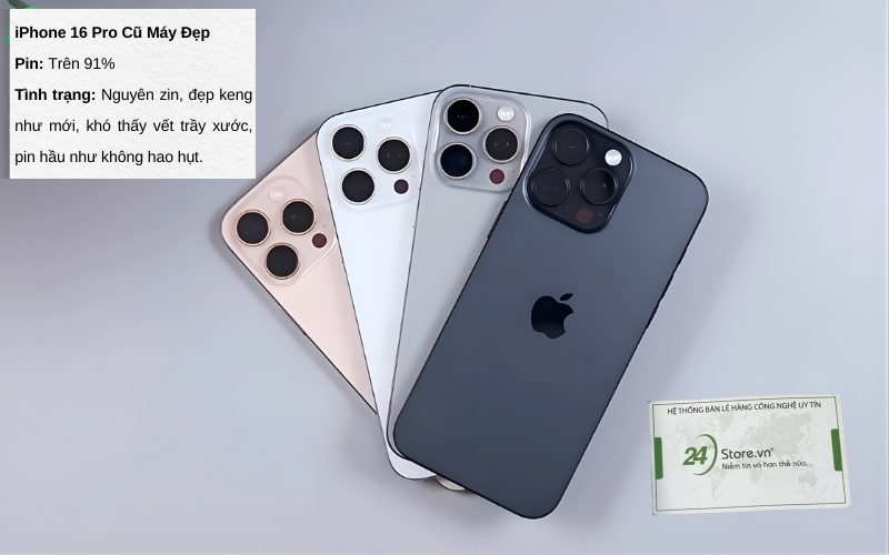 iphone 16 pro cũ chính hãng máy đẹp