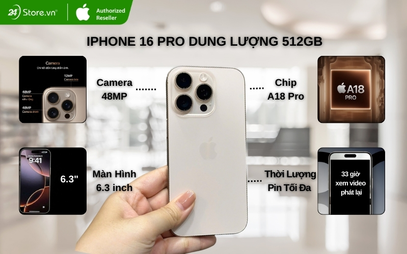 iphone 16 pro 512gb đã qua sử dụng giá rẻ