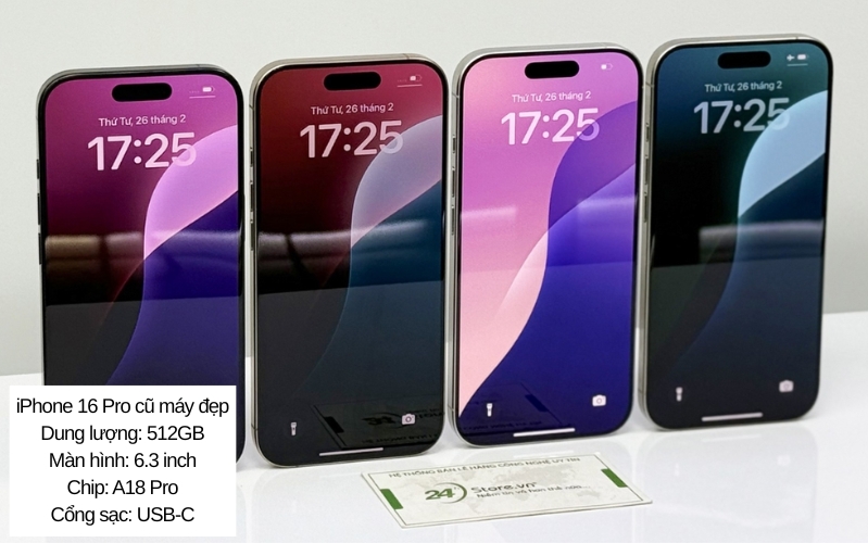 iphone 16 pro cũ 512gb chính hãng giá rẻ