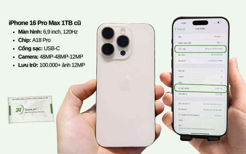 iphone 16 pro max 1tb cũ