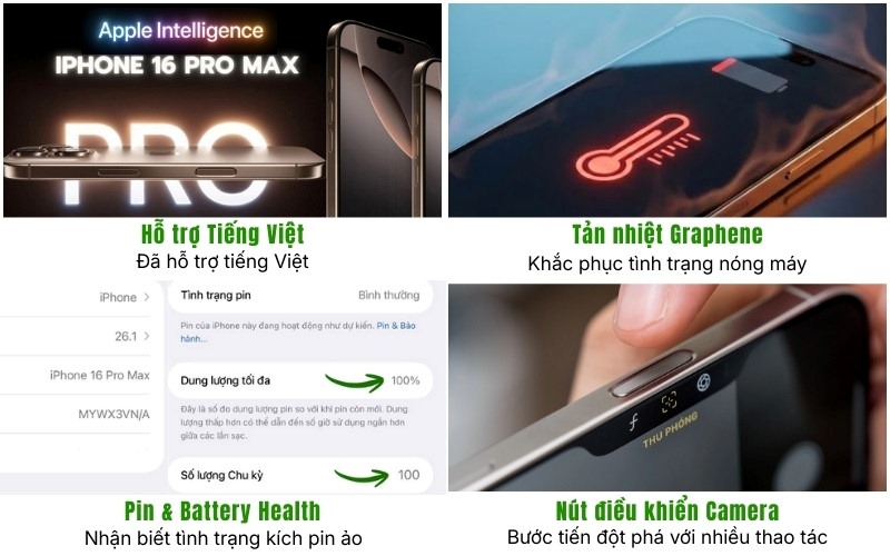 công nghệ iphone 16 pro max cũ