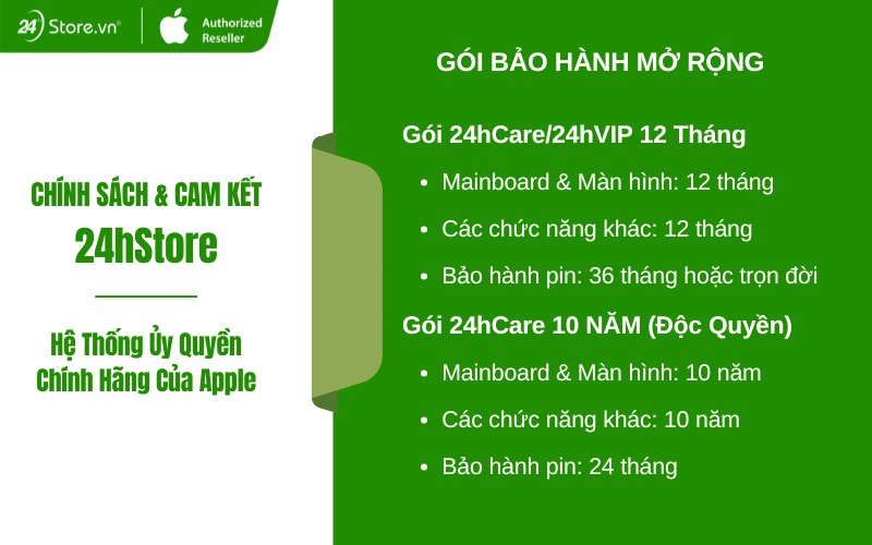 gói bảo hành mở rộng iphone 16 pro max cũ