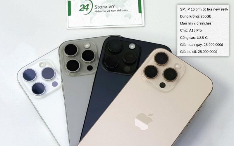 iphone 16 pro max cũ like new 99