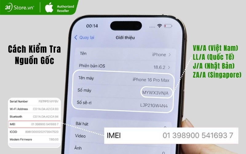 kiểm tra nguồn gốc iphone 16 pro max cũ
