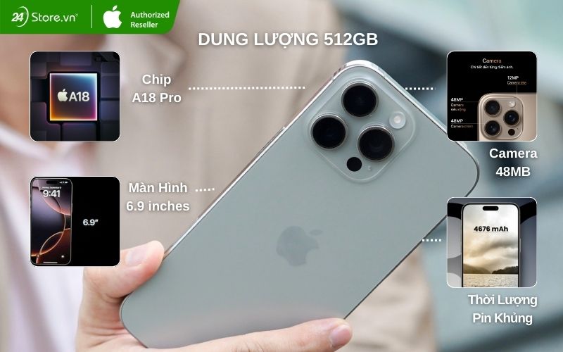 đánh gía iphone 16 pro max 512gb cũ