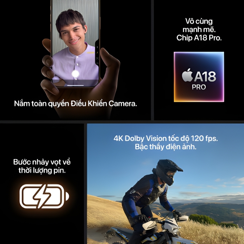 hiệu năng iphone 16 pro max titan sa mạc