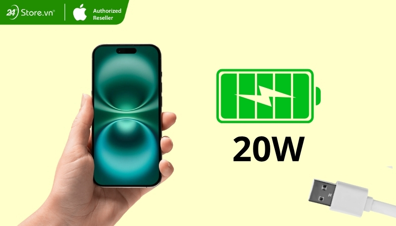 iphone 16 sạc nhanh bao nhiêu w