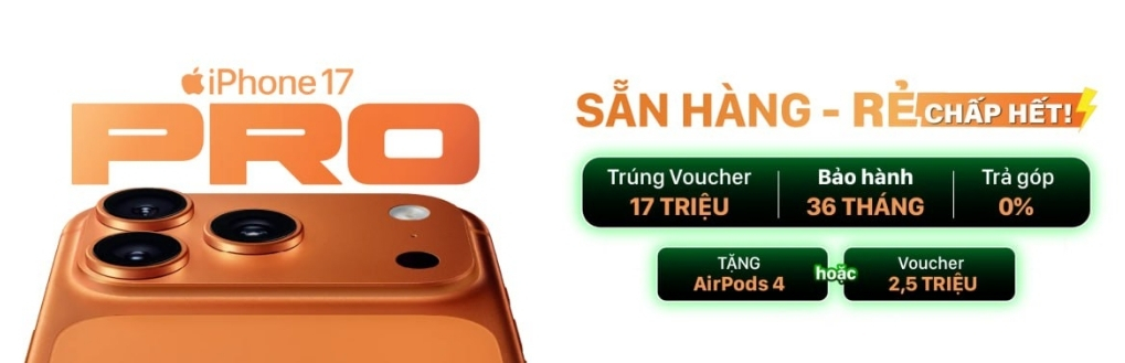 banner iPhone 17 chính hãng