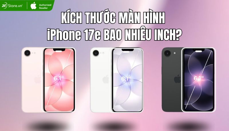 kích thước màn hình iPhone 17e bao nhiêu inch