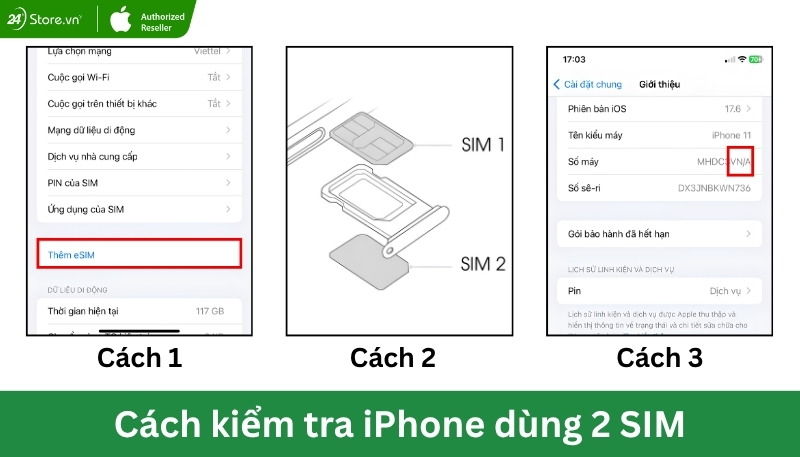 Cách kiểm tra iPhone dùng 2 SIM