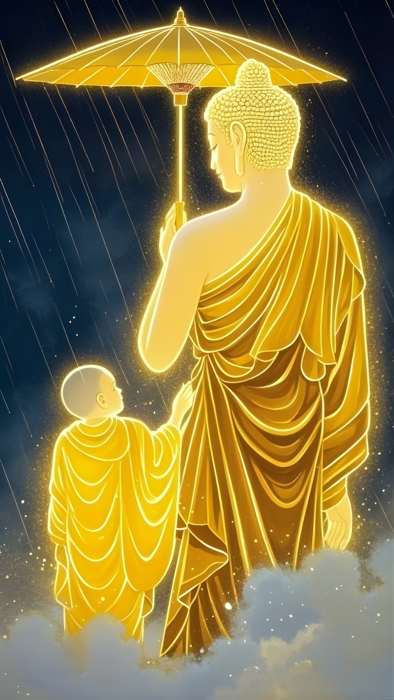 Ảnh Phật A Di Đà ánh sáng từ bi trên điện thoại bạn